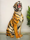 Large Italian Porcelain Tiger Statue Figure