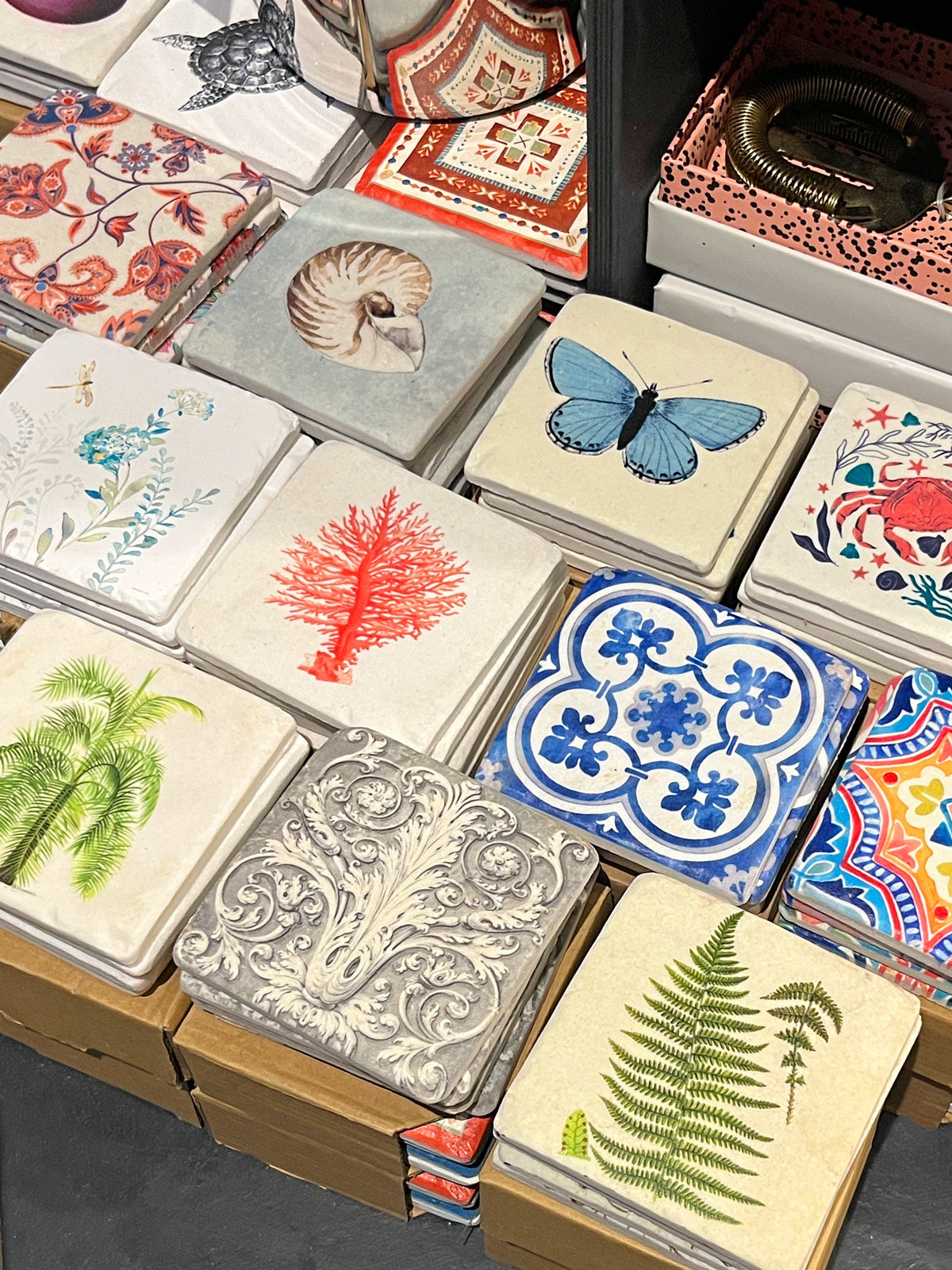 Sea Shore Tile Coasters - Set of 4