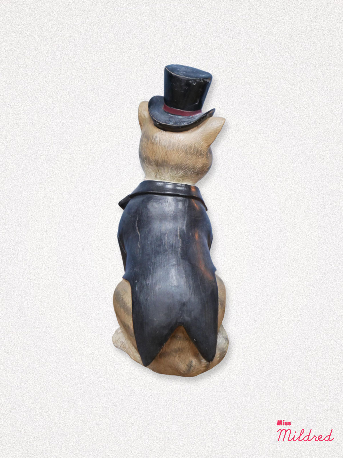 Top Hat Gentleman Cat Statue - 25cm