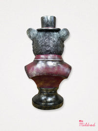 Gentry Top Hat Bear Bust with Monocle