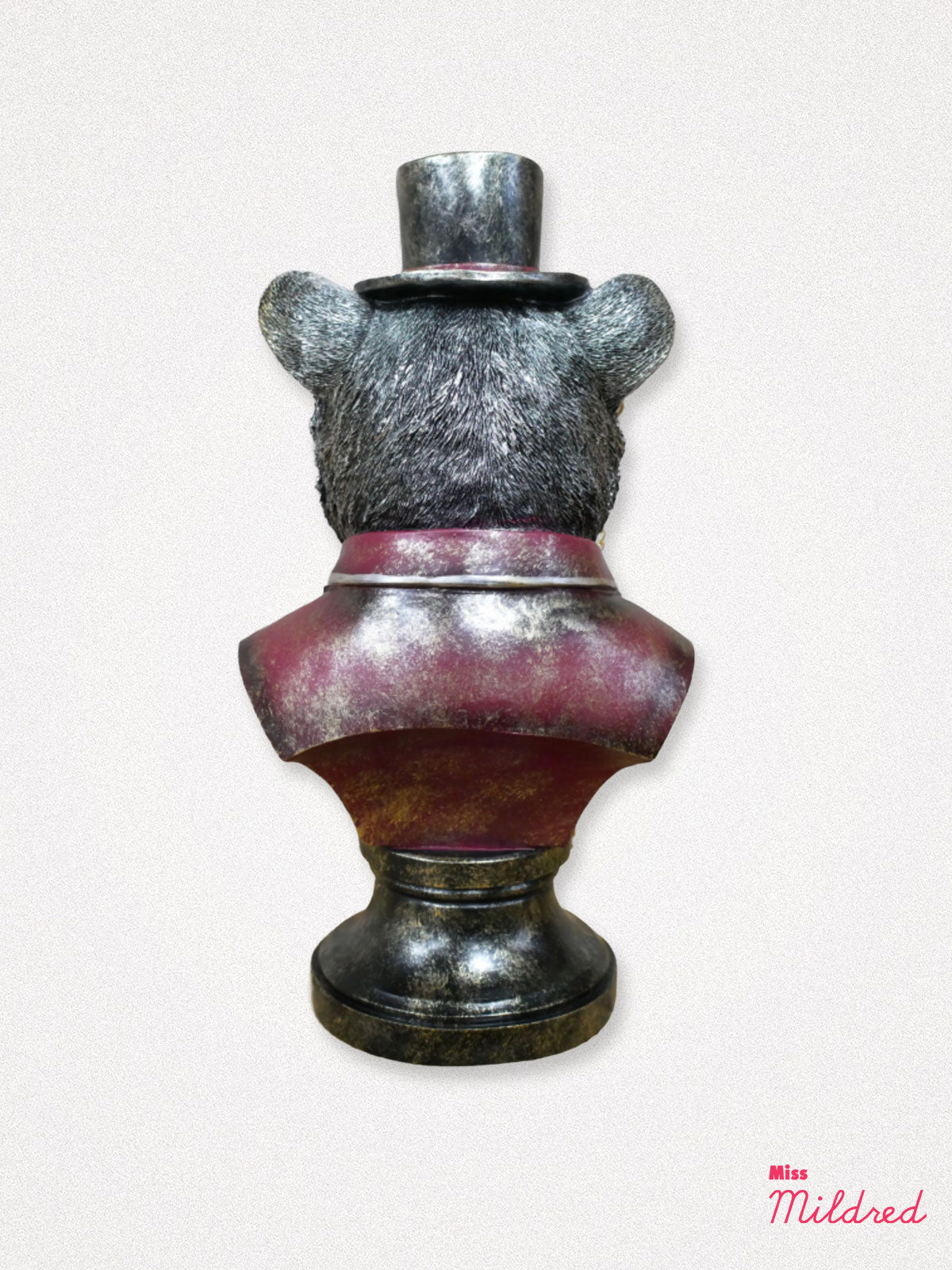 Gentry Top Hat Bear Bust with Monocle