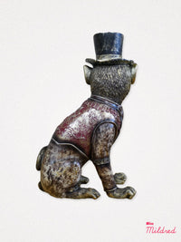 Top Hat Monkey Statue - Bronze and Gold