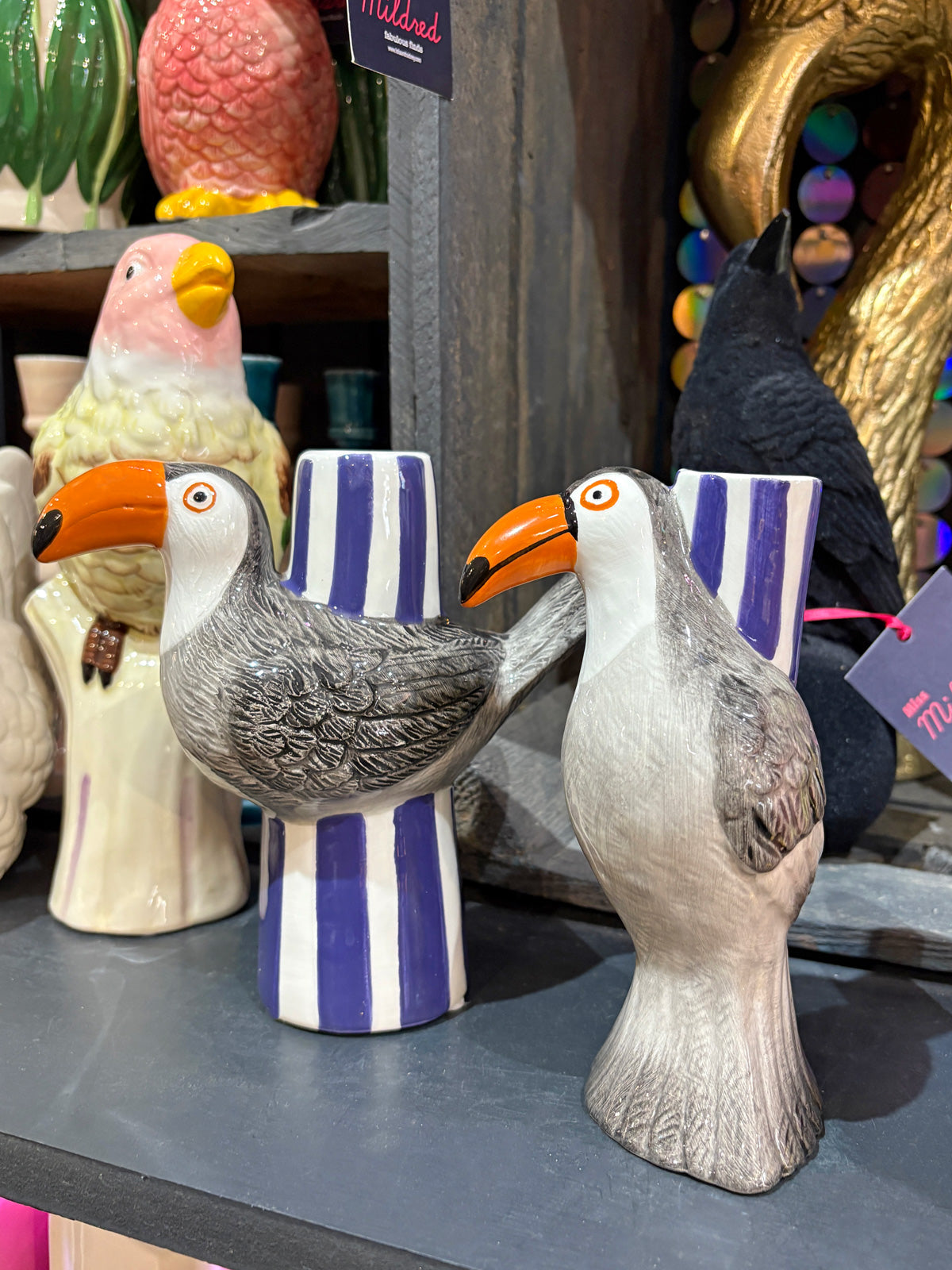 Quirky Ceramic Toucan Shaped Vase