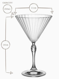 Italian Glassware - Martini 'V' Shaped Glass