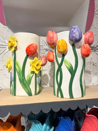 Ceramic 3D Tulip Shaped Vase - 27cm