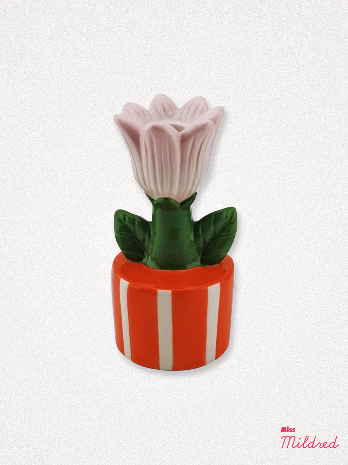 Tulip Shaped Candle Holder - Orange and Pink