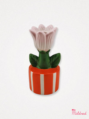 Tulip Shaped Candle Holder - Orange and Pink