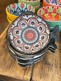 Fish Shaped Ceramic Bowl - Tuscan Print