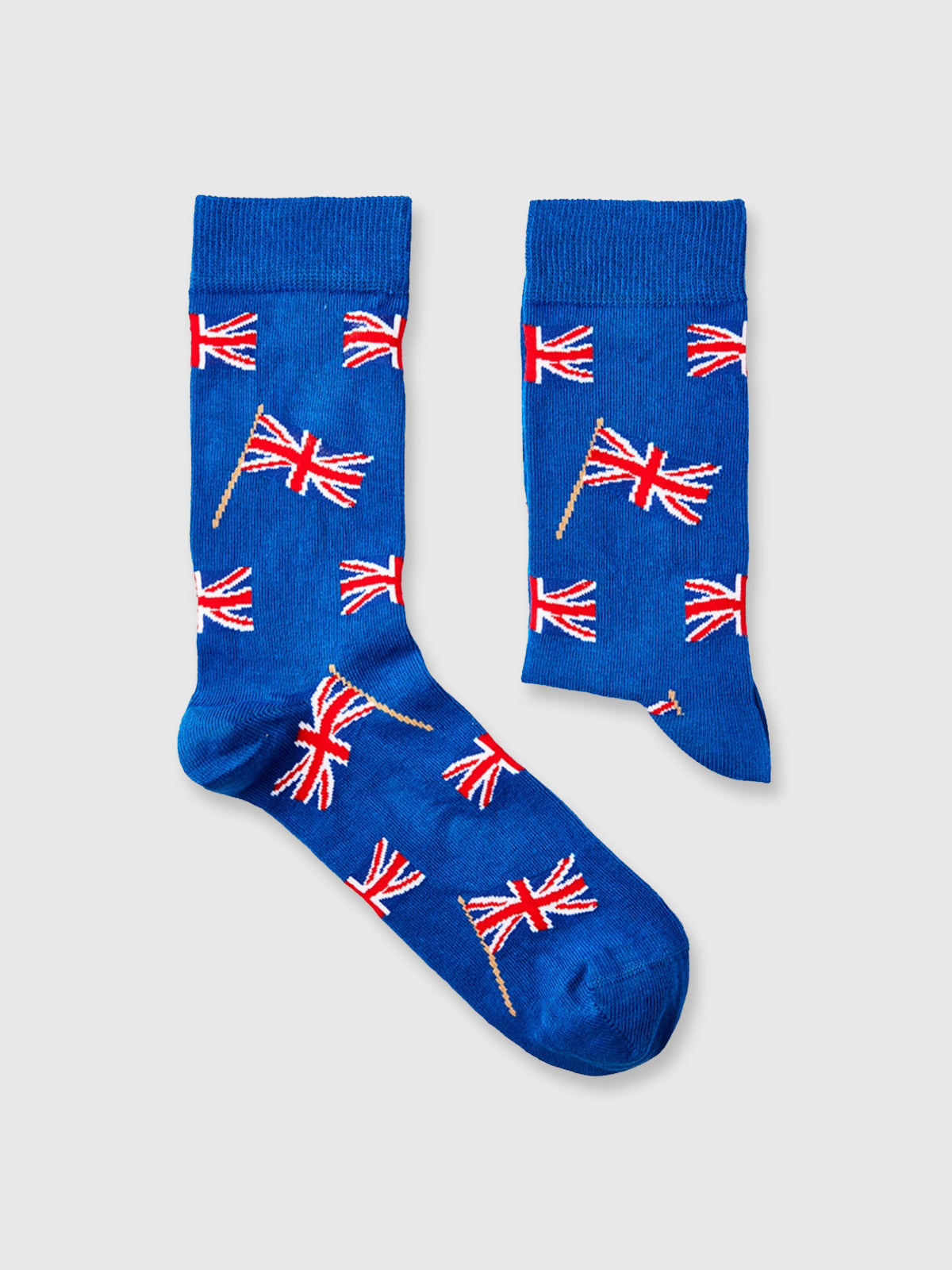 Union Jack Waving Flag Socks - One Size