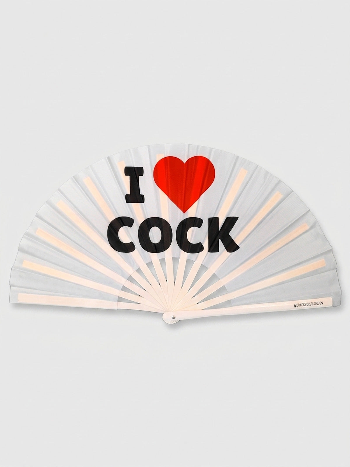 Very Large Festival Hand Fan - I Love Cock