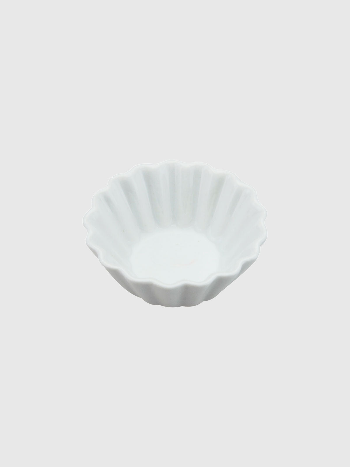 White Ceramic Fluted Mini Dish