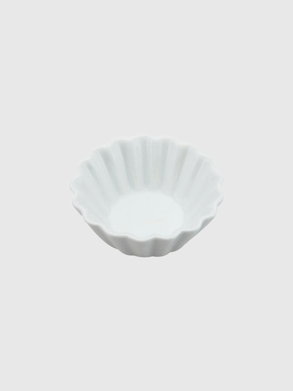 White Ceramic Fluted Mini Dish