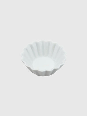 White Ceramic Fluted Mini Dish