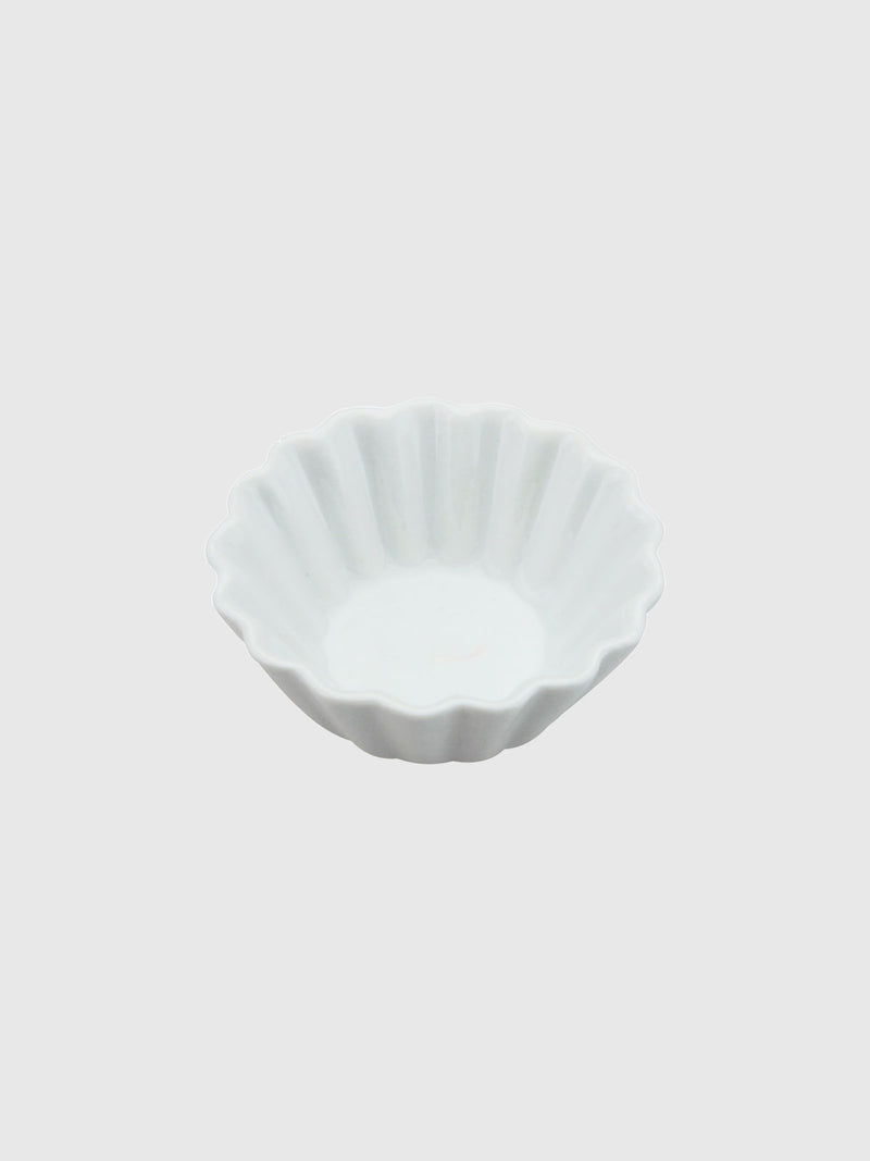 White Ceramic Fluted Mini Dish