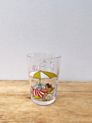 Vintage French Comic Glass - Beaver