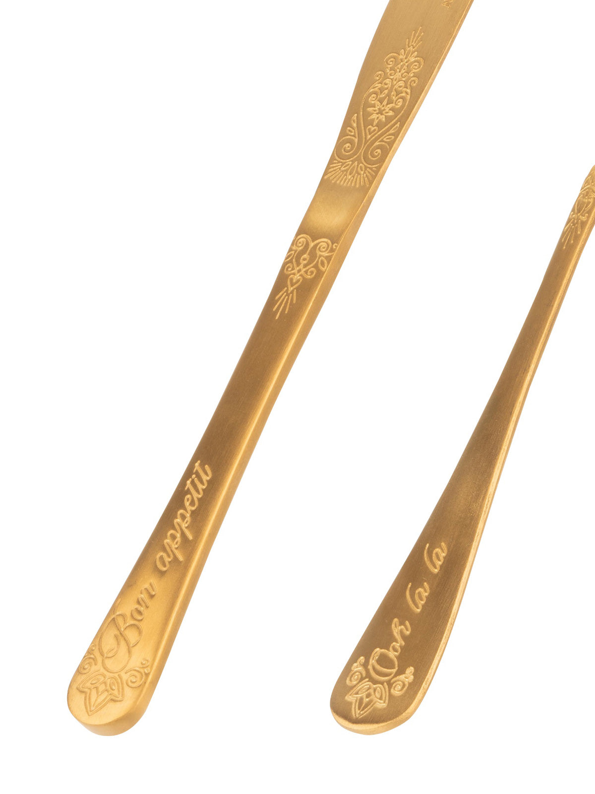 Yvonne Ellen Gold Slogan Cutlery Set - 16 pieces