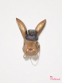 Rabbit / Hare in Monocle and Hat - Wall Hanging