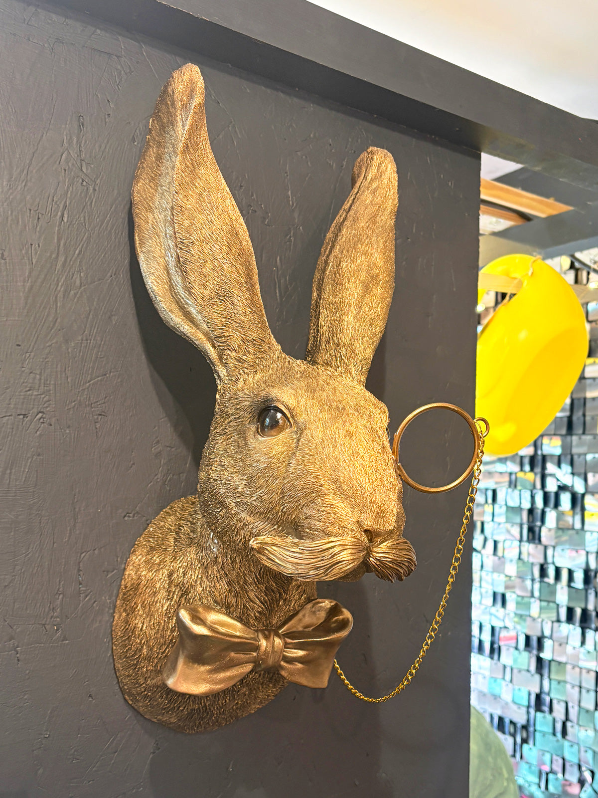 Large Rabbit with Monocle Wall Decoration