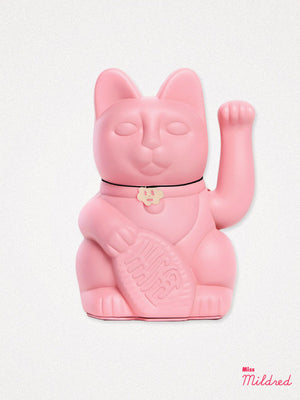 Lucky Fortune Waving Cat - Baby Pink￼