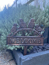Welcome - Cast Iron Stake Sign