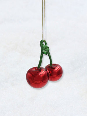 Christmas Decoration - Glass Cherry