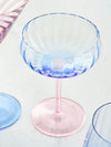 Coupe Glass - Blue & Pink