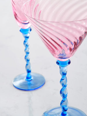 Martini Glass - Pink & Blue