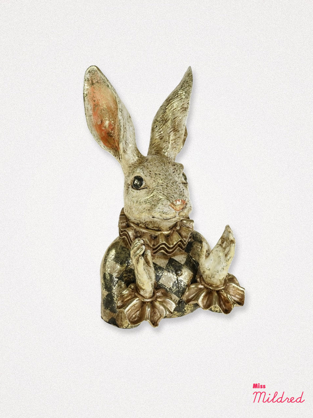 Hare Rabbit Harlequin Bust