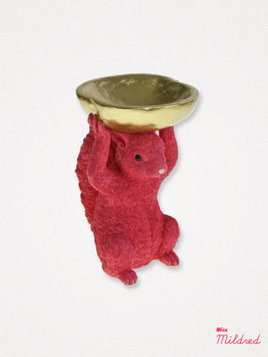 Decorative Pink Squirrel Bowl