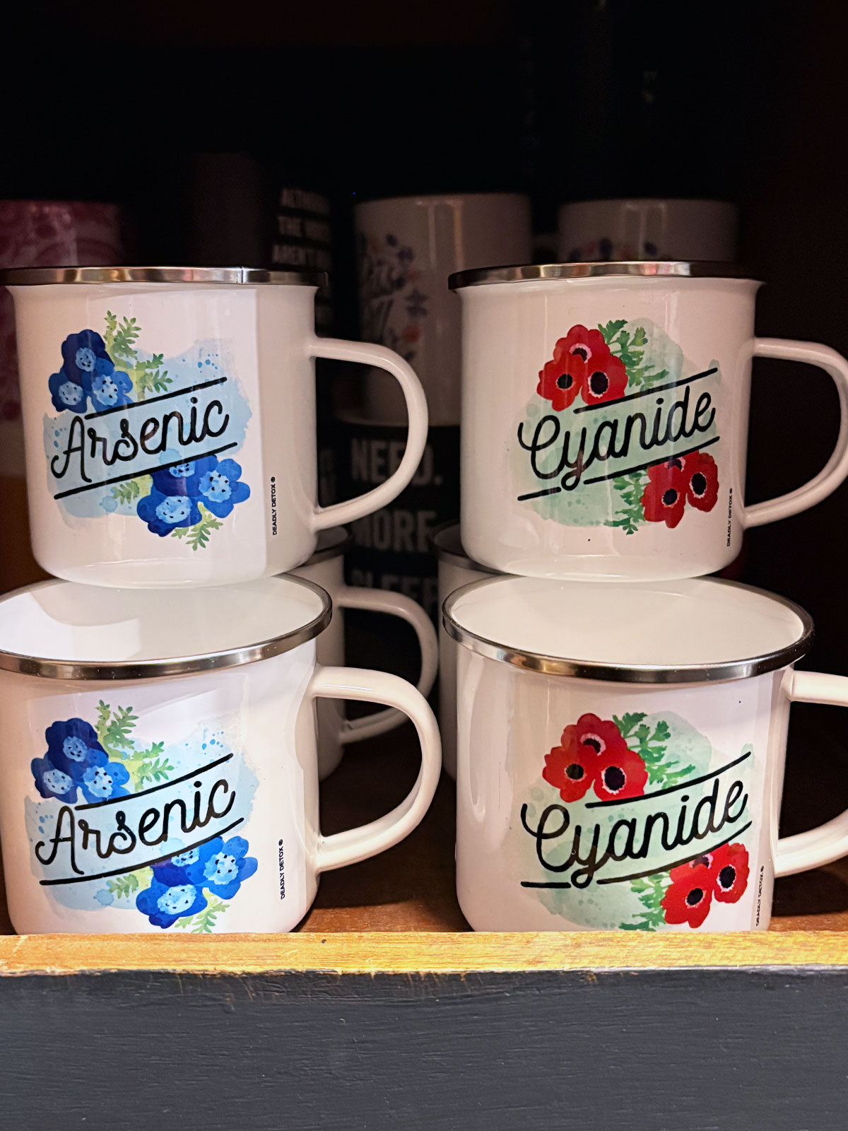 Arsenic Slogan Enamel Mug