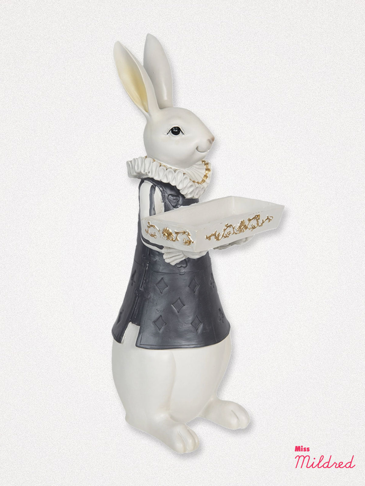 Alice White Rabbit Holding Tray - 37cm