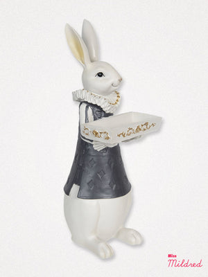 Alice White Rabbit Holding Tray - 37cm