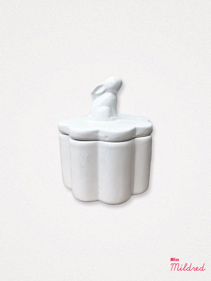 White Rabbit Trinket Pot Jar