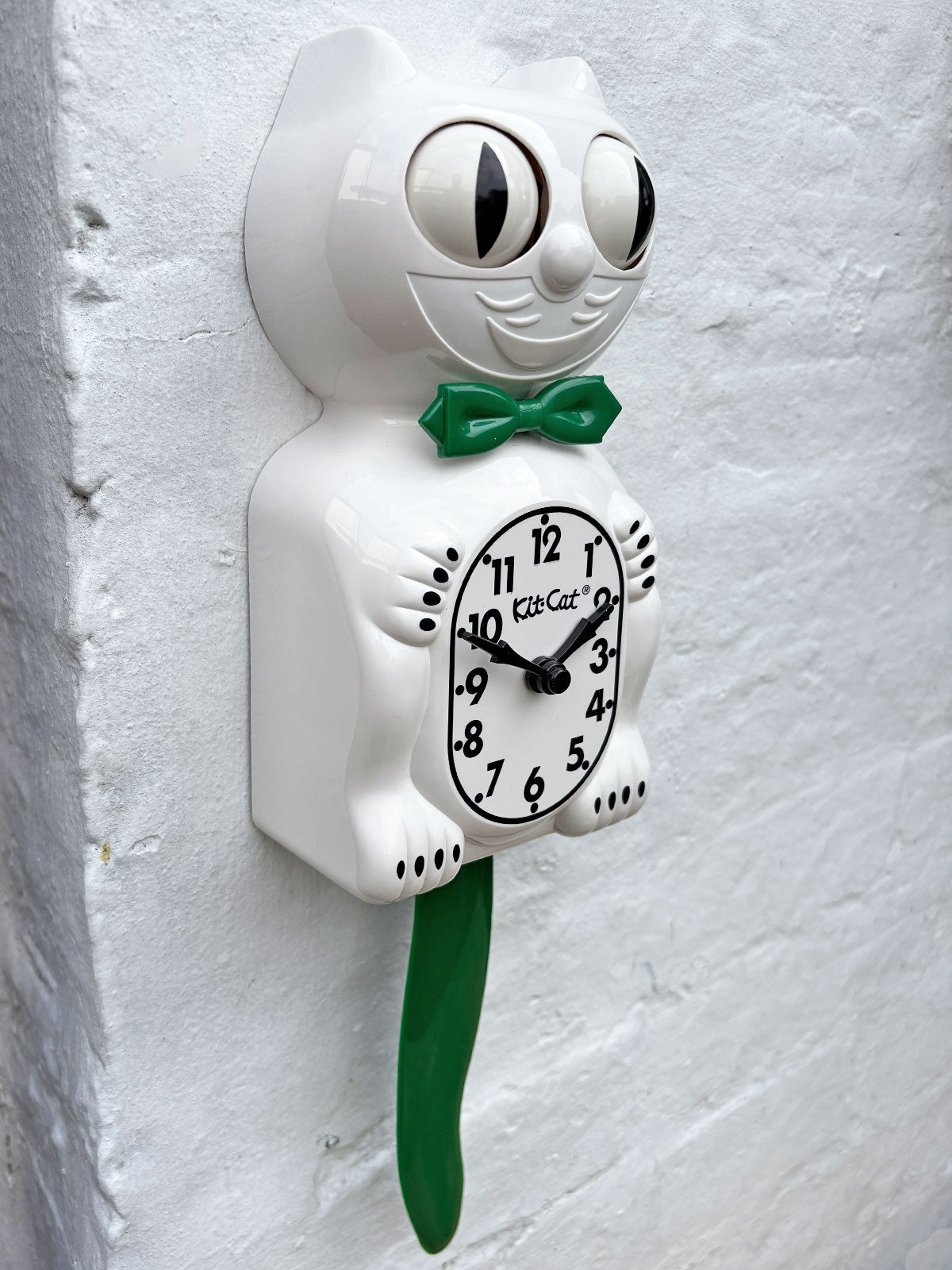 Kit Cat Clock - Original Large Size - Candy Cane Green