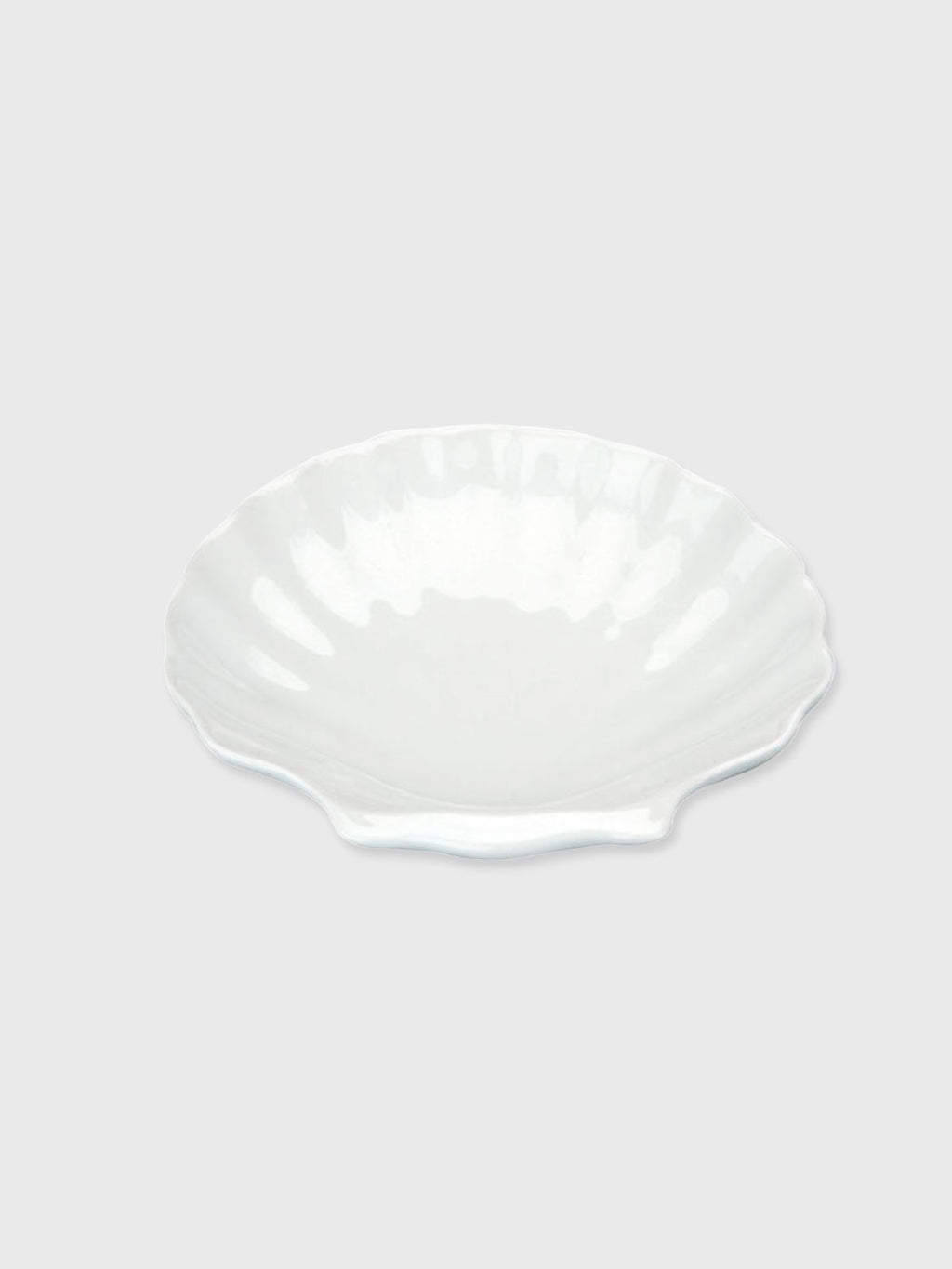 Ceramic Scallop Dish - White