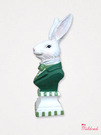 White Rabbit Gentleman Bust – Green Stripe