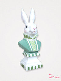 White Rabbit Ruffle Lady Bust – Green Stripe