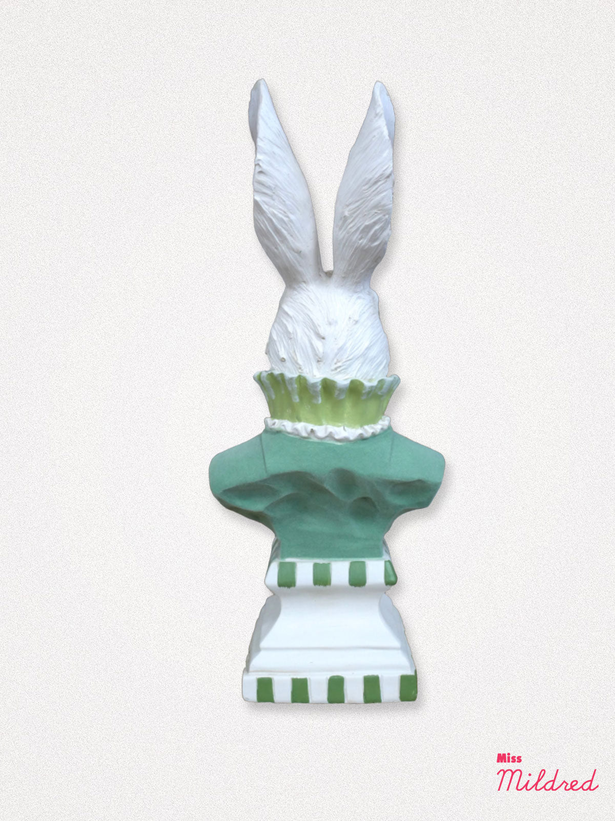 White Rabbit Ruffle Lady Bust – Green Stripe