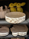 Ceramic Embossed Rabbit & Flower Dish