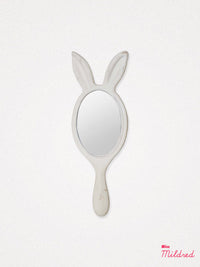 Rabbit Shaped Hand Mirror - White
