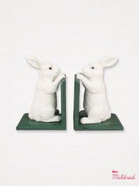 White Rabbit Shaped Book Ends