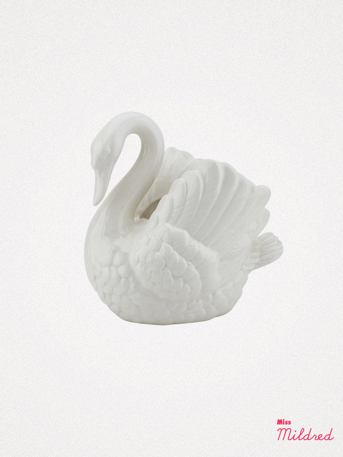 White Swan Ceramic Planter Vase Bowl