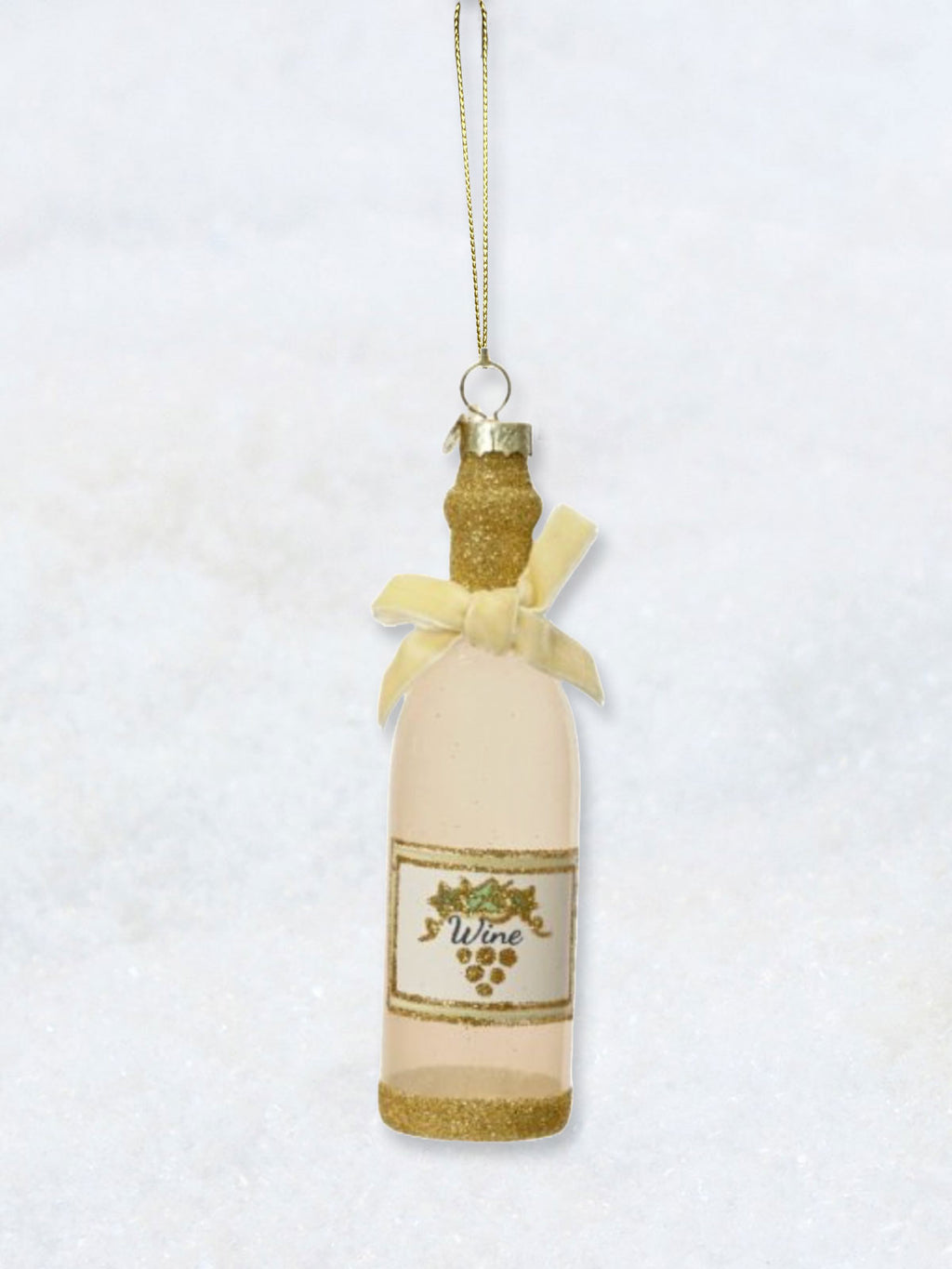 Christmas Decoration - White Wine Bottle