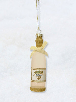 Christmas Decoration - White Wine Bottle