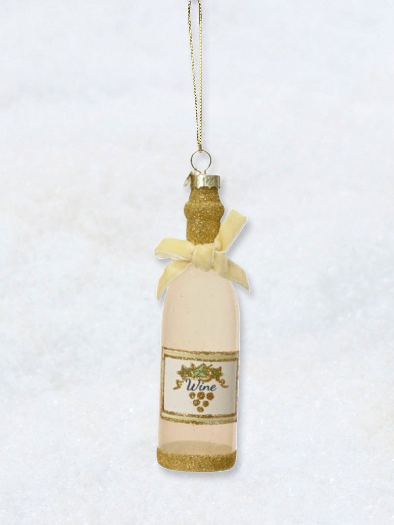 Christmas Decoration - White Wine Bottle