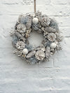 Faux Wreath - Artic White Silver