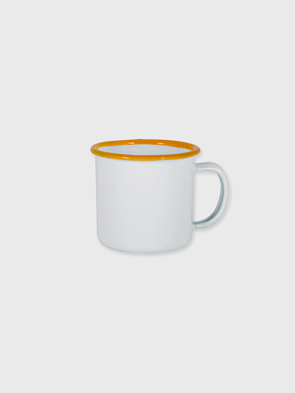 Enamel Espresso Mug White / Yellow