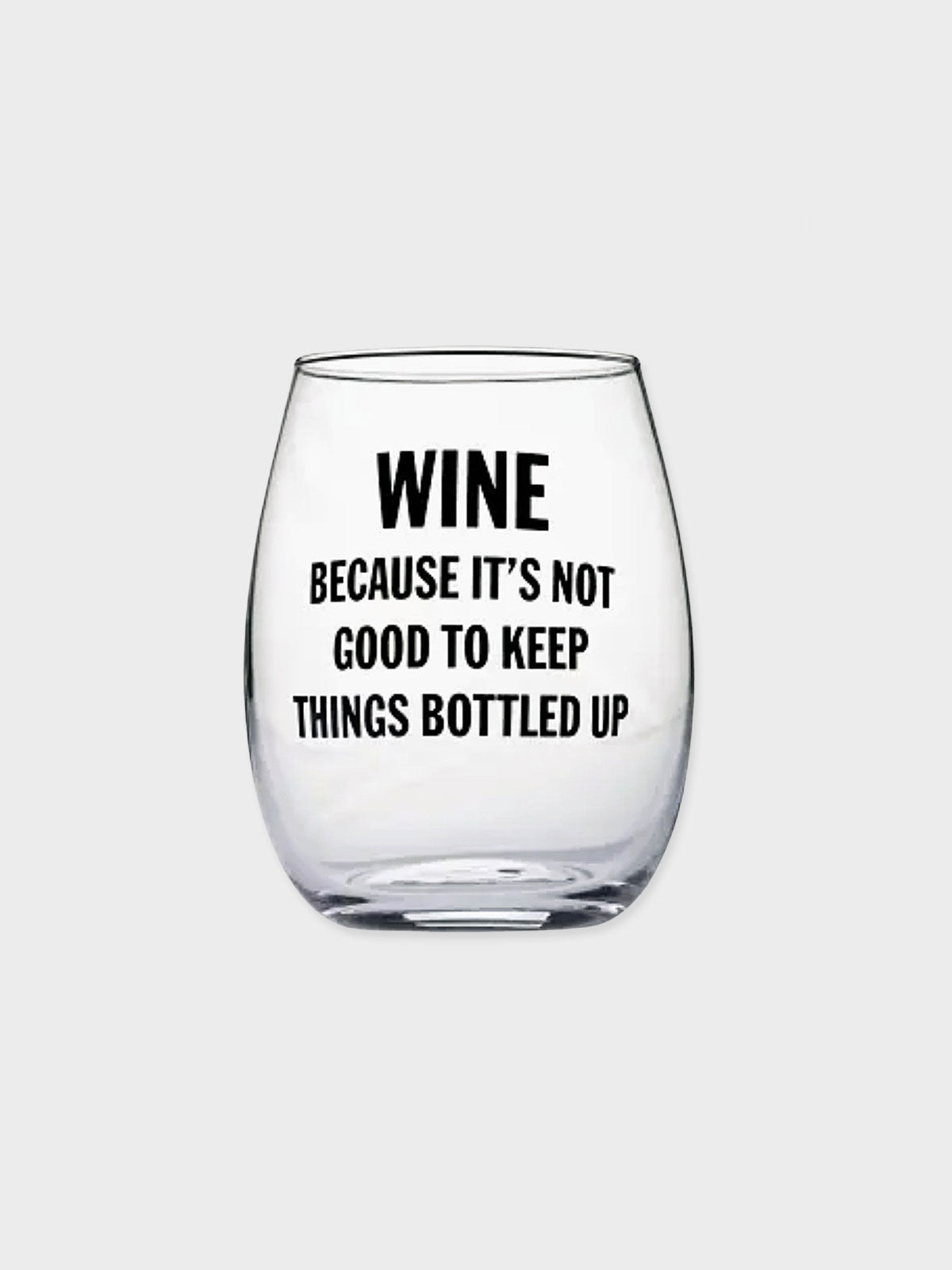 Bottled Up - Stemless Wine Glass