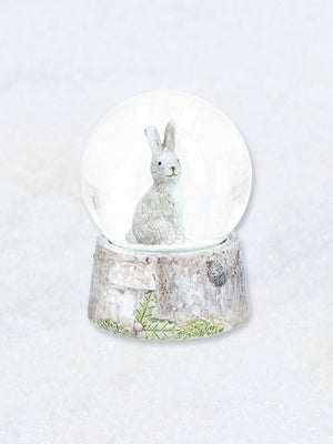 Woodland Rabbit Snow Globe Dome