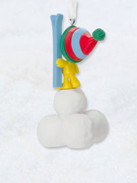 Peanuts Santa Ornament - Woodstock with Snowballs